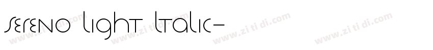 Sereno Light ltalic字体转换